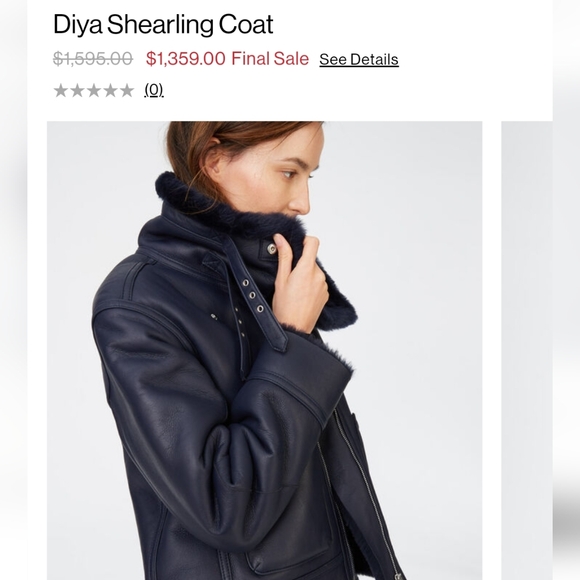 Club Monaco Diya Shearling Coat - Picture 3 of 4